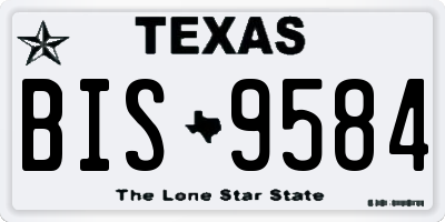 TX license plate BIS9584