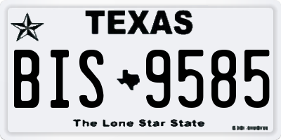 TX license plate BIS9585