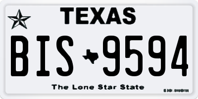 TX license plate BIS9594
