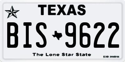 TX license plate BIS9622