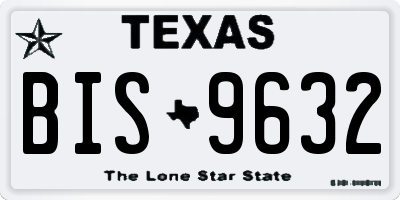 TX license plate BIS9632