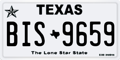 TX license plate BIS9659