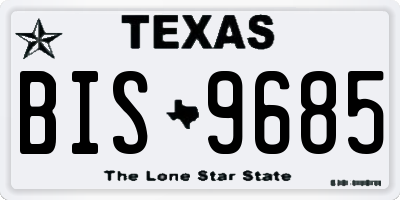 TX license plate BIS9685