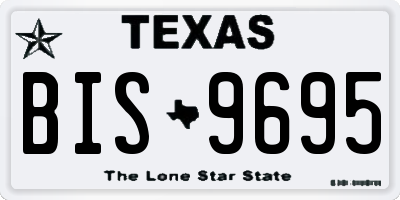 TX license plate BIS9695