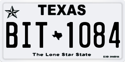TX license plate BIT1084