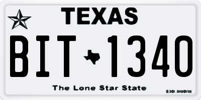 TX license plate BIT1340