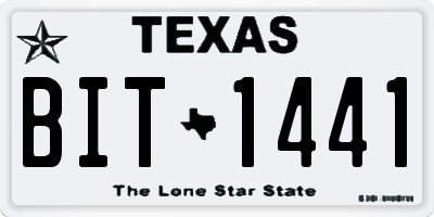 TX license plate BIT1441