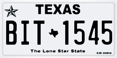 TX license plate BIT1545