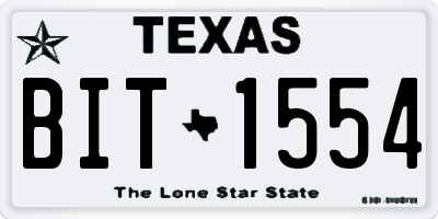 TX license plate BIT1554