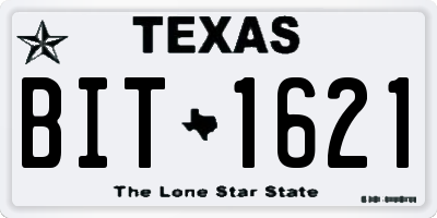 TX license plate BIT1621