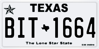 TX license plate BIT1664