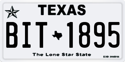 TX license plate BIT1895