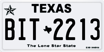 TX license plate BIT2213