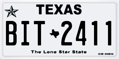 TX license plate BIT2411