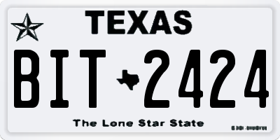 TX license plate BIT2424