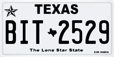 TX license plate BIT2529