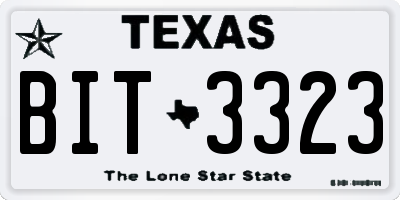 TX license plate BIT3323