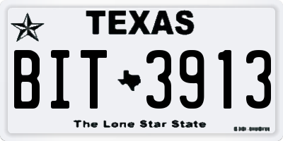 TX license plate BIT3913