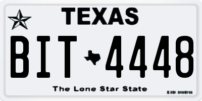TX license plate BIT4448
