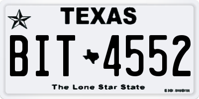 TX license plate BIT4552