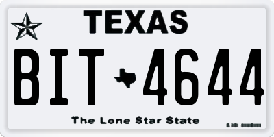 TX license plate BIT4644
