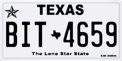 TX license plate BIT4659