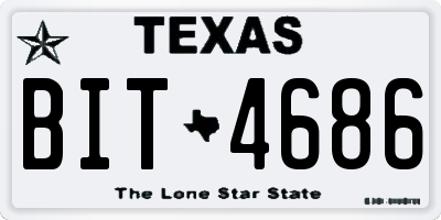 TX license plate BIT4686