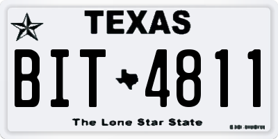 TX license plate BIT4811