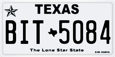 TX license plate BIT5084
