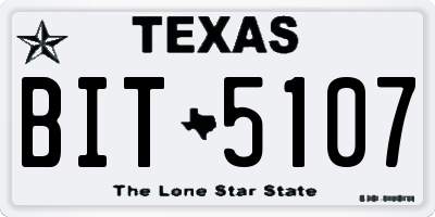 TX license plate BIT5107