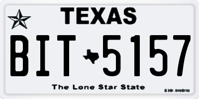 TX license plate BIT5157