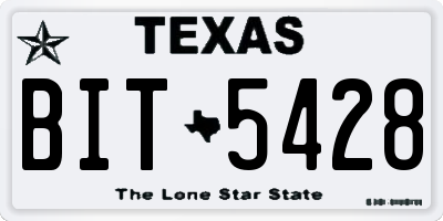 TX license plate BIT5428