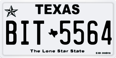 TX license plate BIT5564