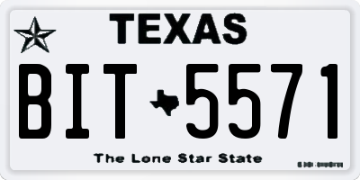 TX license plate BIT5571