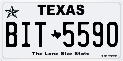 TX license plate BIT5590