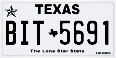 TX license plate BIT5691