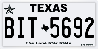 TX license plate BIT5692