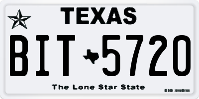 TX license plate BIT5720