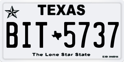 TX license plate BIT5737