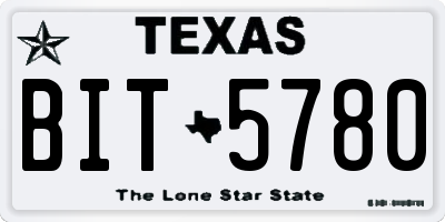 TX license plate BIT5780