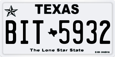 TX license plate BIT5932