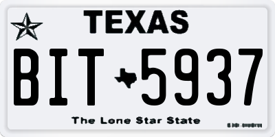 TX license plate BIT5937