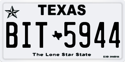 TX license plate BIT5944