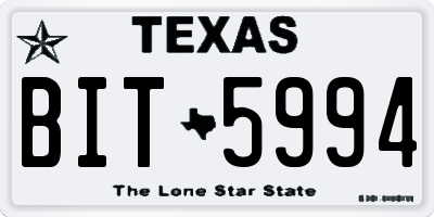 TX license plate BIT5994