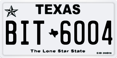 TX license plate BIT6004