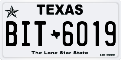 TX license plate BIT6019