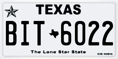 TX license plate BIT6022