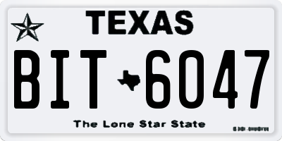TX license plate BIT6047