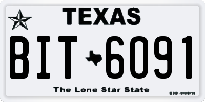 TX license plate BIT6091