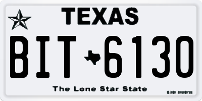 TX license plate BIT6130
